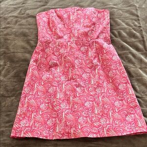 Vineyard Vines Pink Strapless Dress